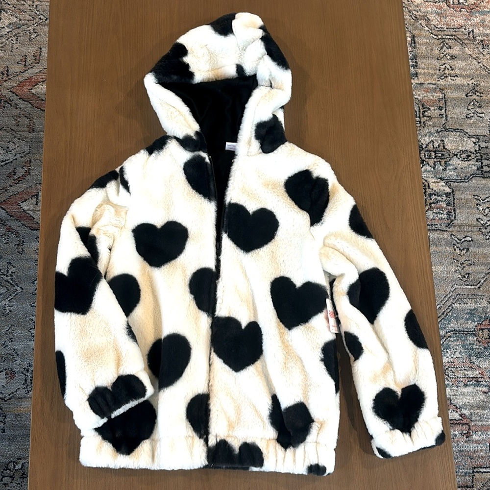 NWT fuzzy hooded jacket.